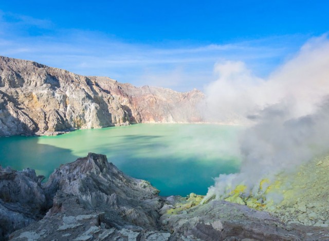 Ijen Crater and Blue Fire Caldera